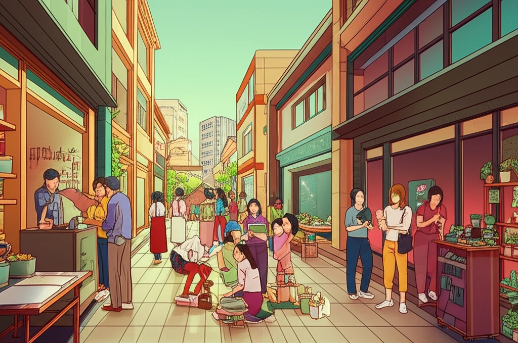 사회적가치와 기업 성장을 상징하는 이미지