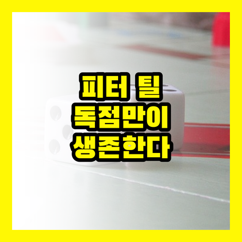 피터 틸 창업, 독점은 혁신의 엔진: 미래 기업 생존 전략