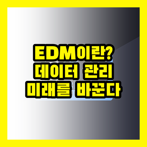 EDM, 기업의 미래를 바꾸는 데이터 관리의 모든 것
