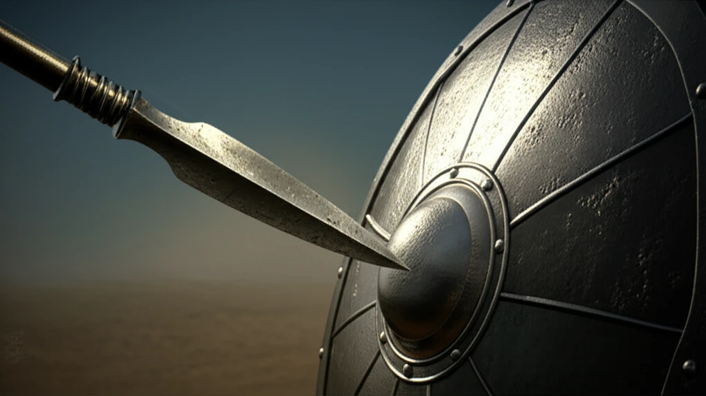 정봉과 서성의 군사 스타일을 상징하는 창과 방패 개념도