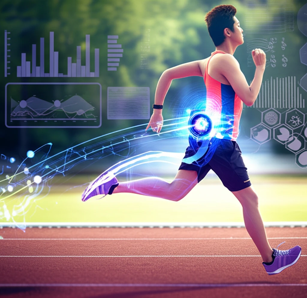 러닝워치와 스마트폰 앱 연동 개념도