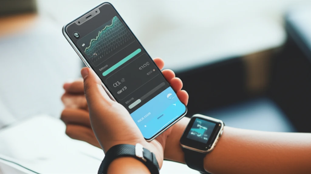 러닝 워치와 스마트폰 앱 동기화 문제 해결 과정을 설명하는 다이어그램