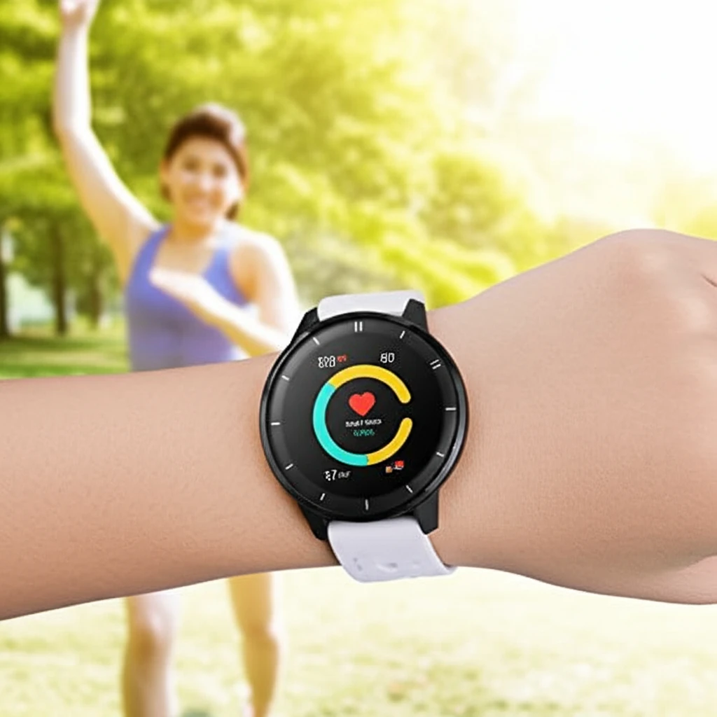 러닝워치 데이터를 보며 운동 계획을 세우는 사람