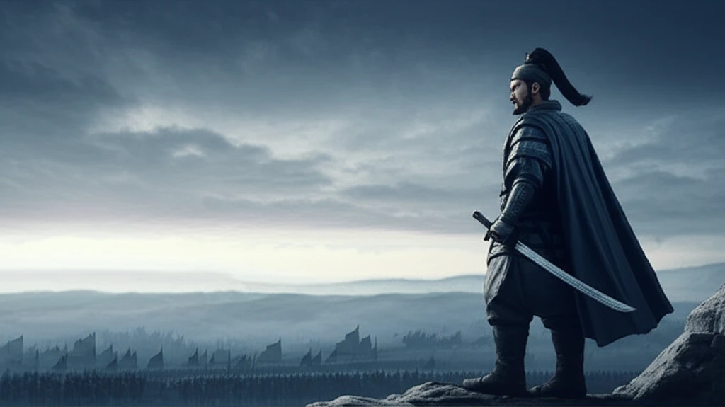 감녕과 장료의 기습 전술 비교 개념도